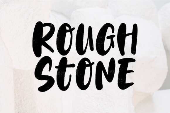 Rough Stone: A Bold Display Font for Crafters and Product Creators