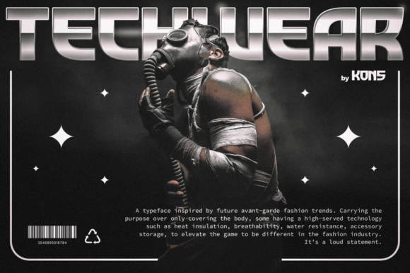 Techwear: A Bold Display Font for Modern Web Design